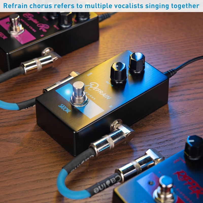 SATONE S802 Refrain Chorus Electric Guitar Effect Pedal - Warm and Vintage Preset Chorus Acoustic Metal Pedal with True Bypass - Image 5